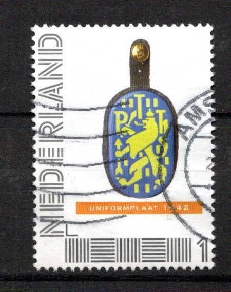 gestempelde zegel. Persoonlijke: uit velletje van 3. embleem, Postzegels en Munten, Postzegels | Nederland, Ophalen of Verzenden
