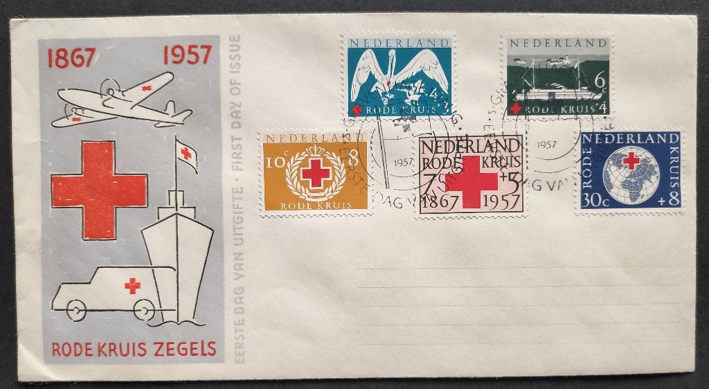 Eerstedagenvelop E31 (Rode Kruis 1957) - onbeschreven, Postzegels en Munten, Verzenden, Onbeschreven, Nederland