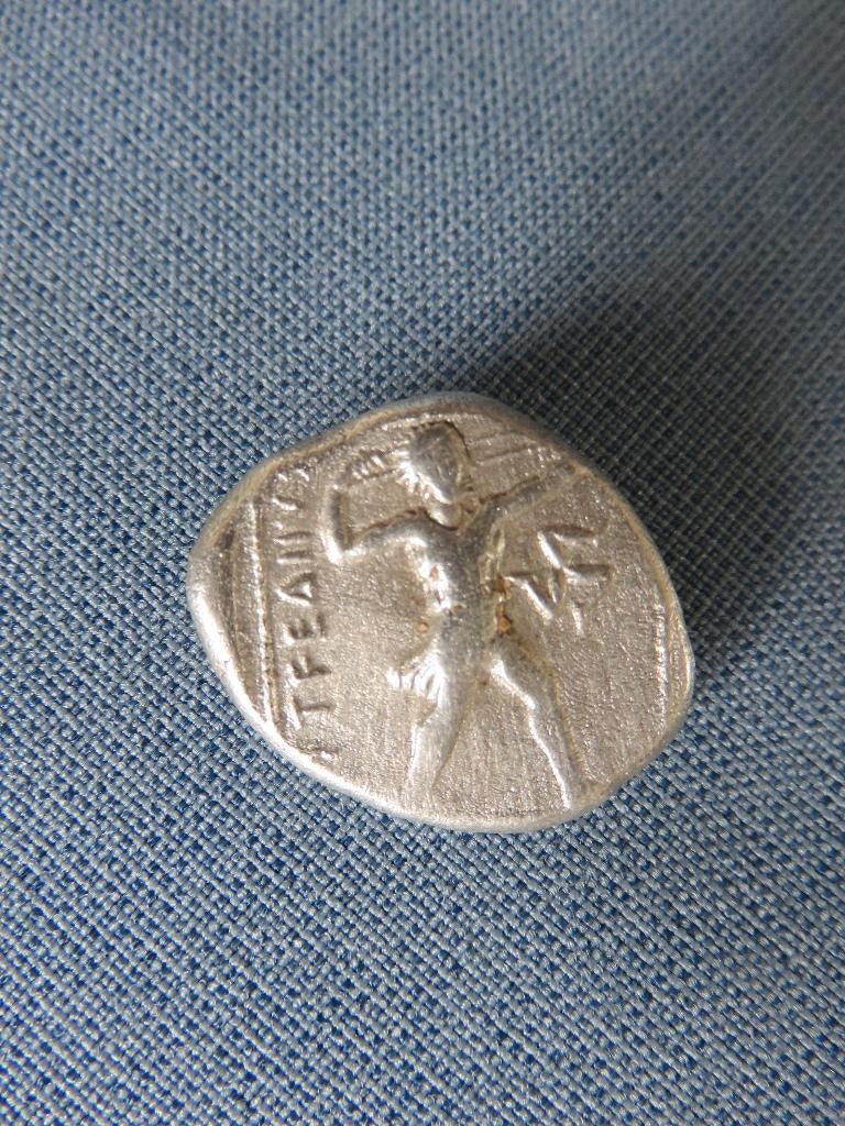 Griekse stater / tetradrachme in zilver - 400 - 350 B.C., Postzegels en Munten, Munten | Europa | Niet-Euromunten, Ophalen of Verzenden