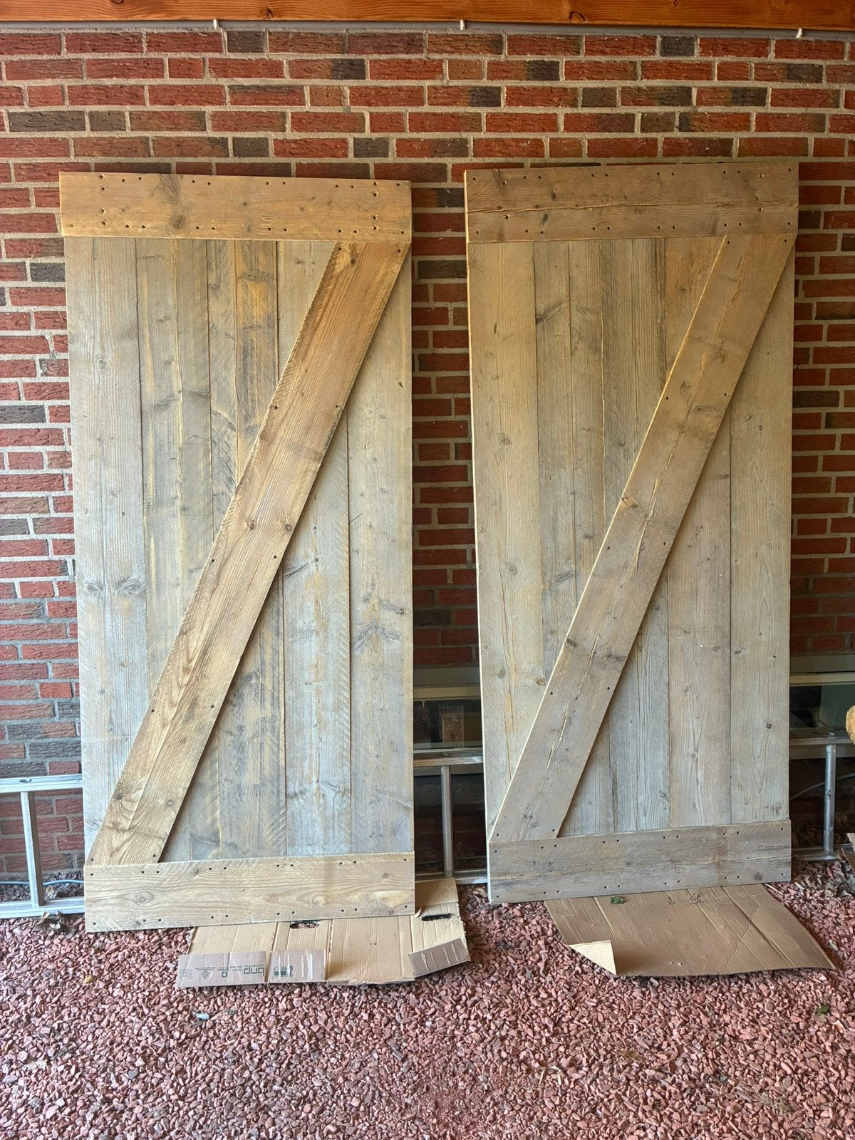 Hangdeuren / barnwood, Ophalen, 80 tot 100 cm, Binnendeur, Zo goed als nieuw