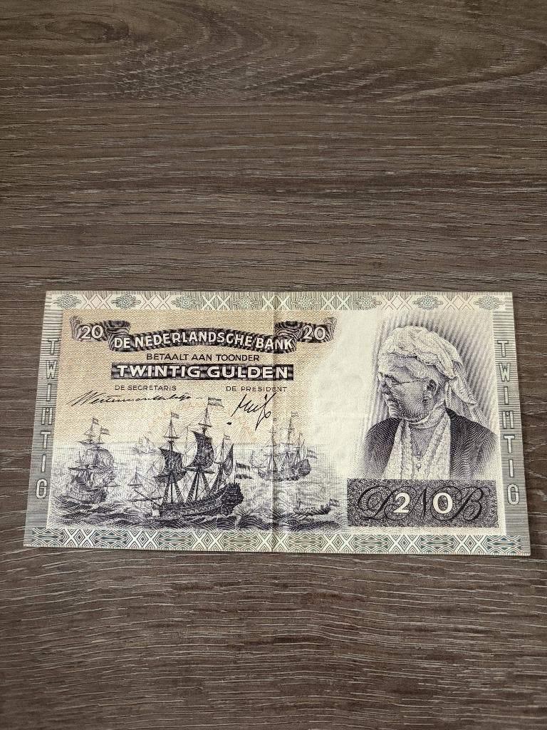 Mooi biljet 20 gulden Emma, 1940, Ophalen of Verzenden, 25 gulden