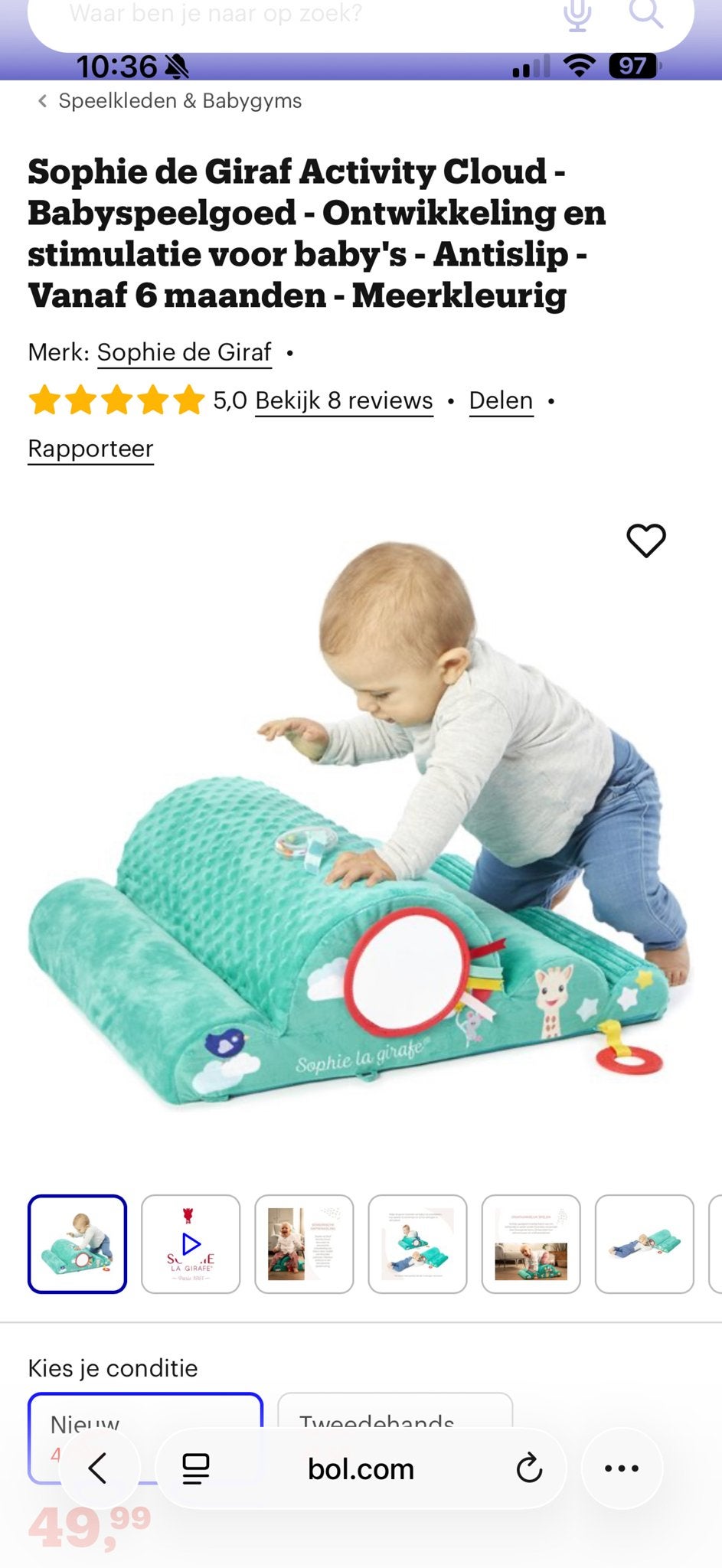Sophie de Giraf Activity Cloud - Babyspeelgoed, Ophalen, Zo goed als nieuw, Speelkleed