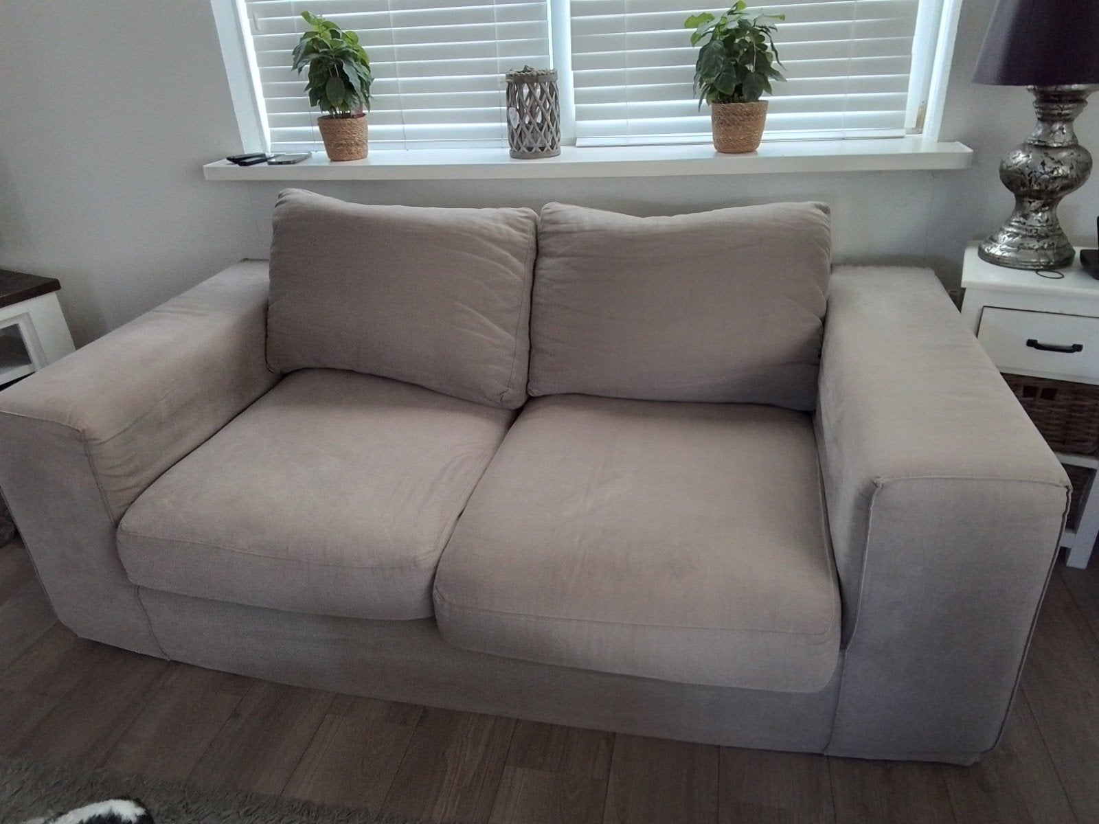 Gratis Rofra 2-zitsbank Taupe, Gebruikt, 150 tot 200 cm, Tweepersoons, 75 tot 100 cm