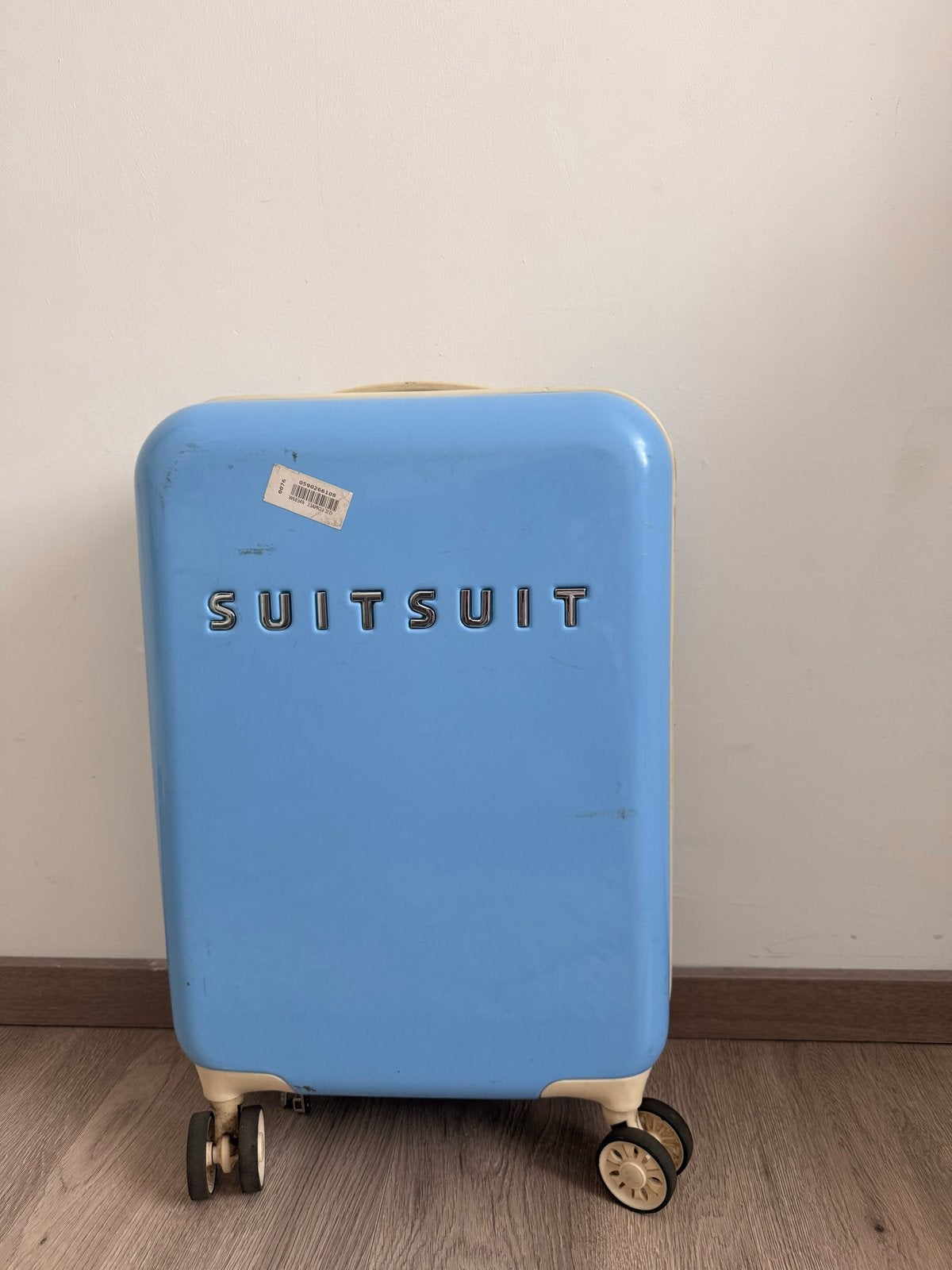 SUITSUIT Koffer - Lichtblauw met wieltjes, 40 tot 60 cm, 30 cm of meer, Gebruikt, Blauw