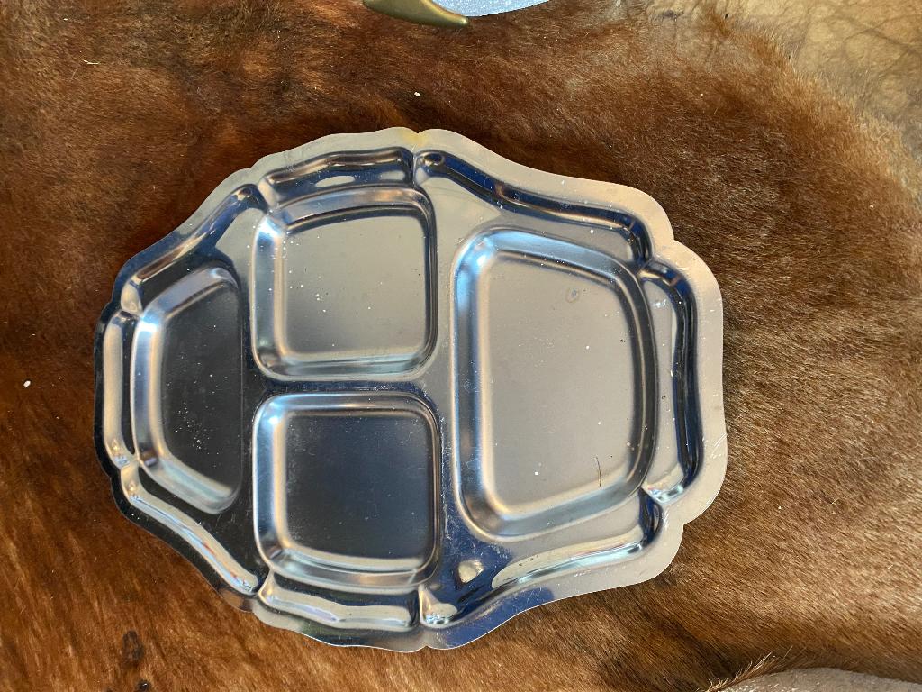 metalen hapjes schaal, Overige materialen, Ophalen of Verzenden, Overige stijlen, Schaal of Schalen