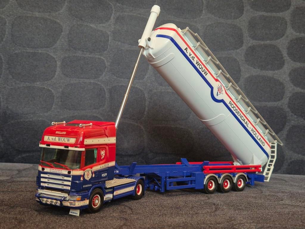 Tekno | Scania 124L | Van der Wouw, Ophalen of Verzenden, Zo goed als nieuw, Bus of Vrachtwagen, Tekno