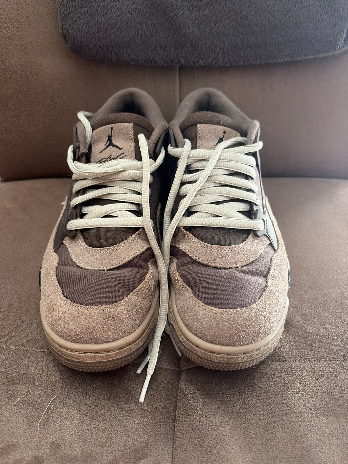 Jordan Flight Sneakers - Bruin/Beige, Ophalen of Verzenden, Zo goed als nieuw, Bruin, Sneakers of Gympen