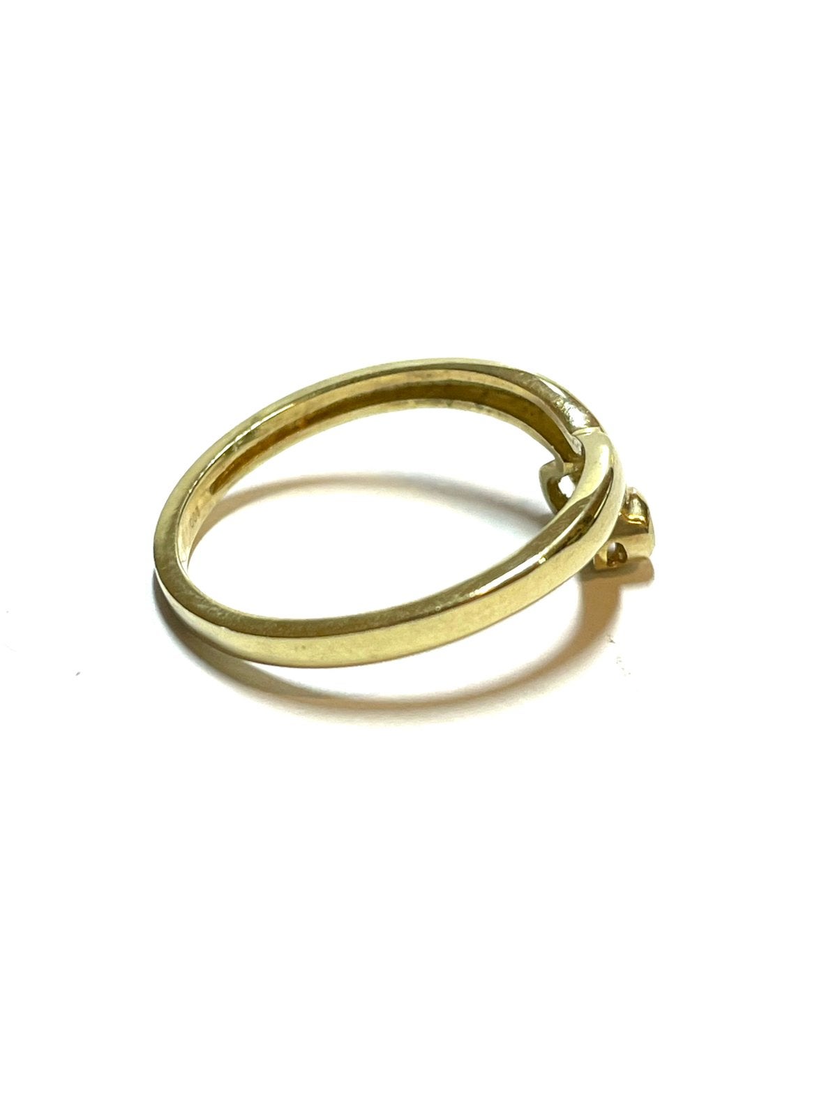 8k gouden ring met diamant, -, -, Ophalen of Verzenden, Zo goed als nieuw