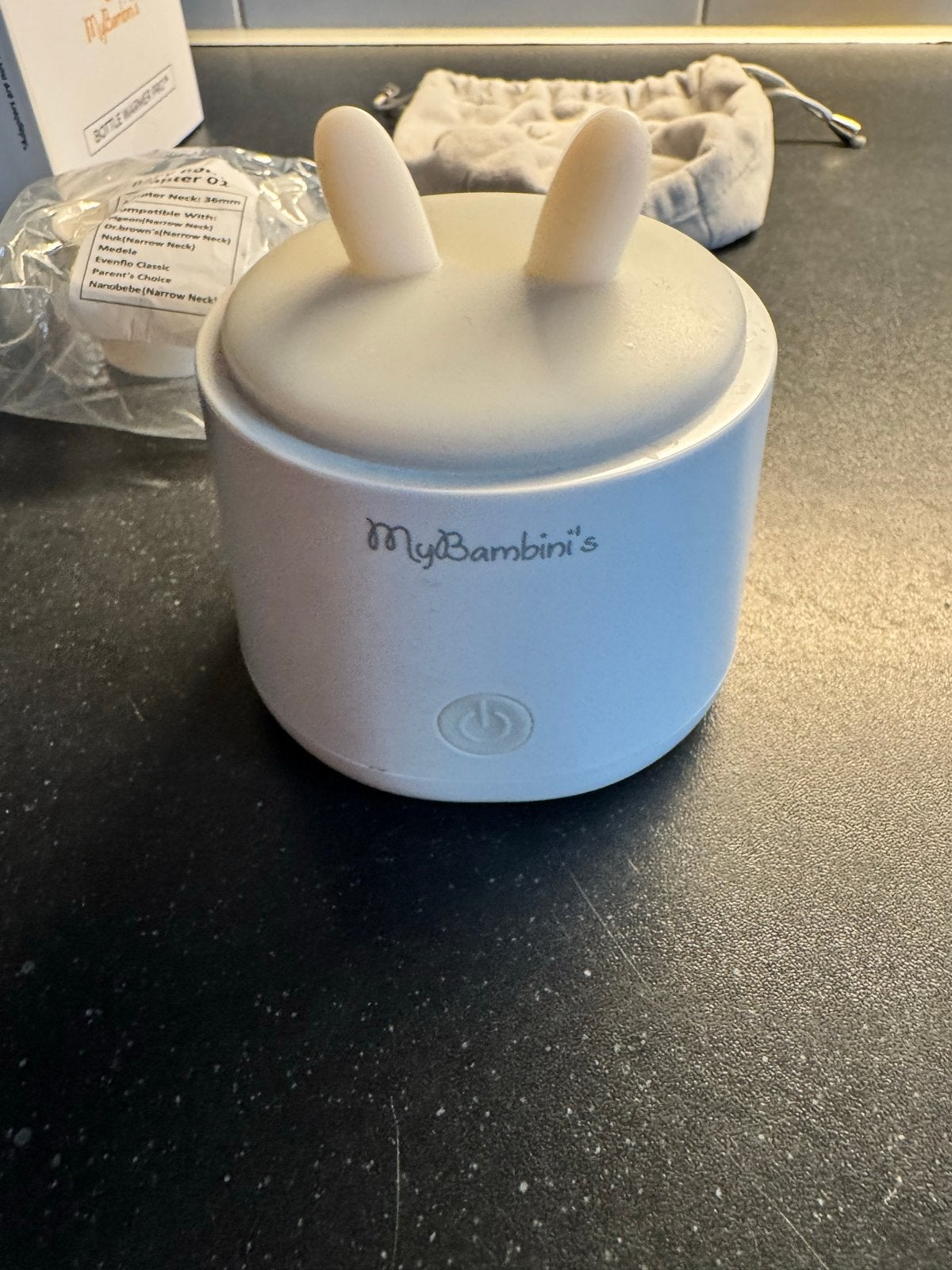 MyBambini's Flessenwarmer Pro - Draagbaar & Universeel, Ophalen, Zo goed als nieuw, Draagbaar, Flessen- of potjesverwarmer