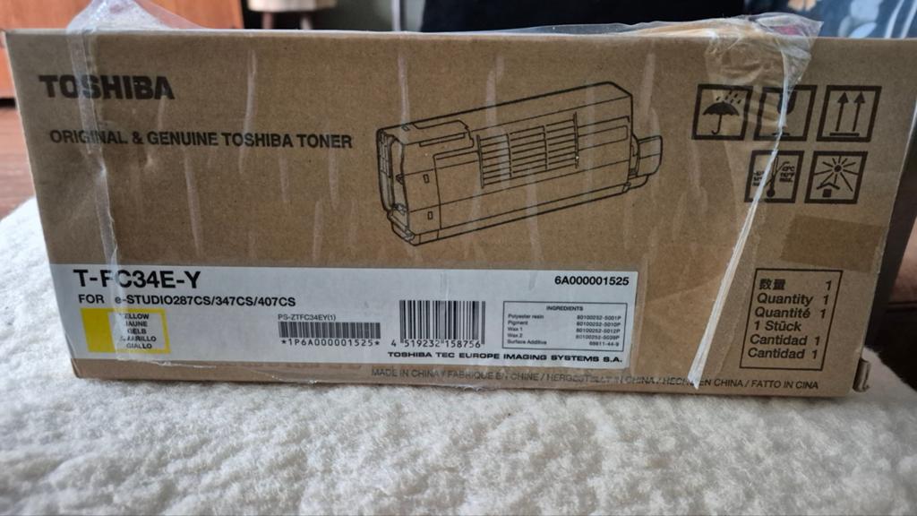 Toshiba T-FC34E-Y Toner Geel (origineel), Ophalen of Verzenden, Nieuw, Toner, Toshiba
