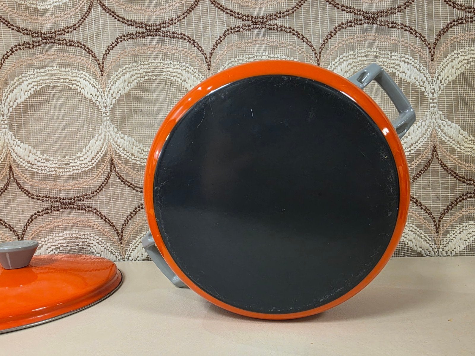Brabantia Diane vintage pan jaren 70 oranje kookpan, ., Ophalen of Verzenden, Zo goed als nieuw, Brabantia