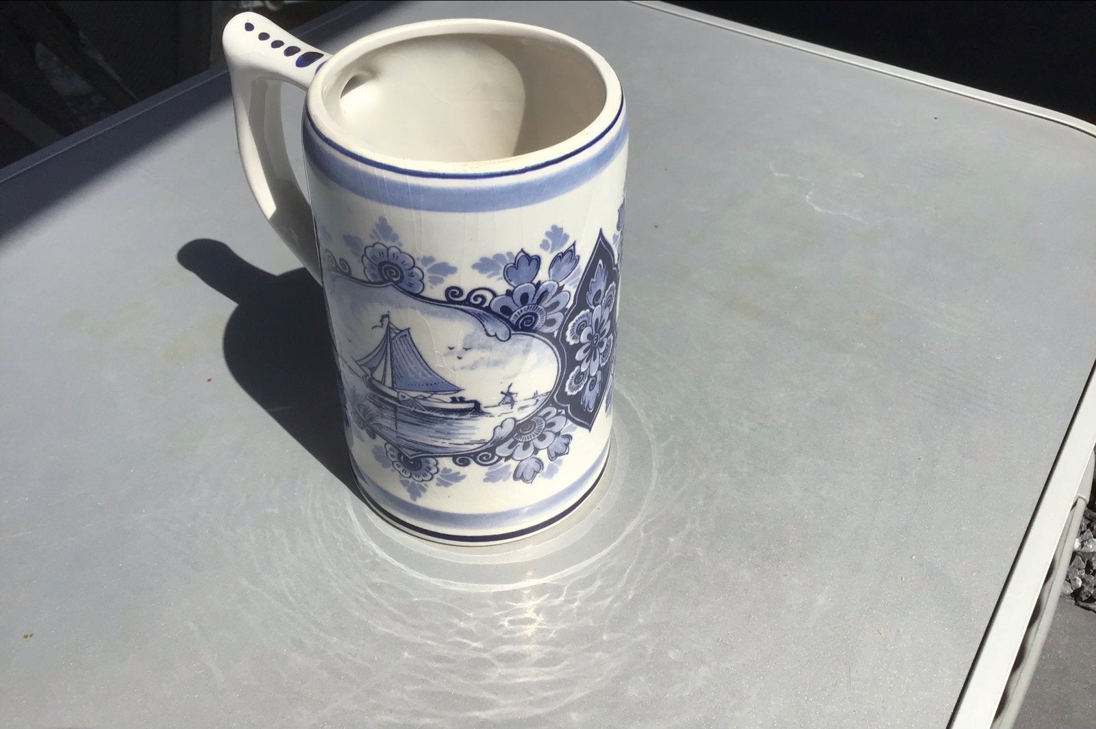 Delfts Blauw Handgeschilderde Bierpul - Made in Holland, Ophalen