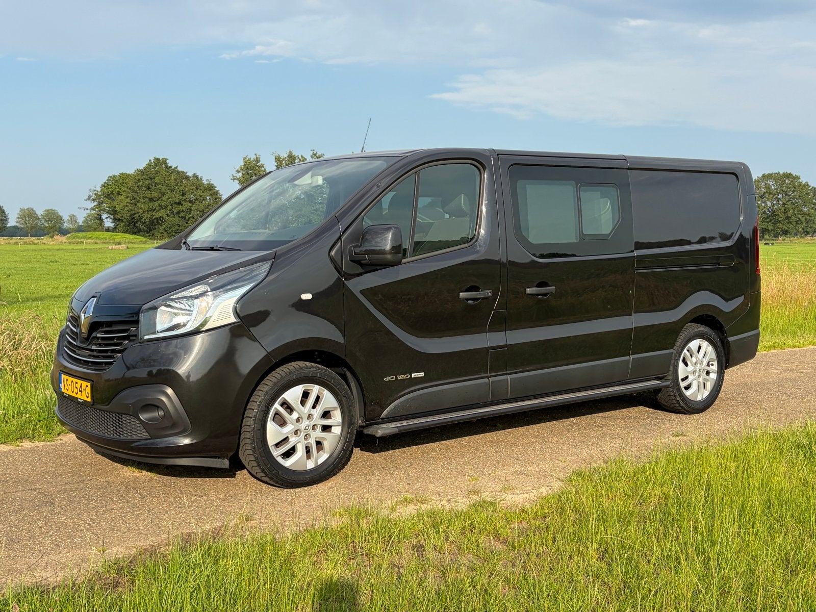 Renault Trafic L2 DC MARGE, dubbele schuifdeur, navi, camera, Auto's, Euro 5, Stof, Zwart, 4 cilinders