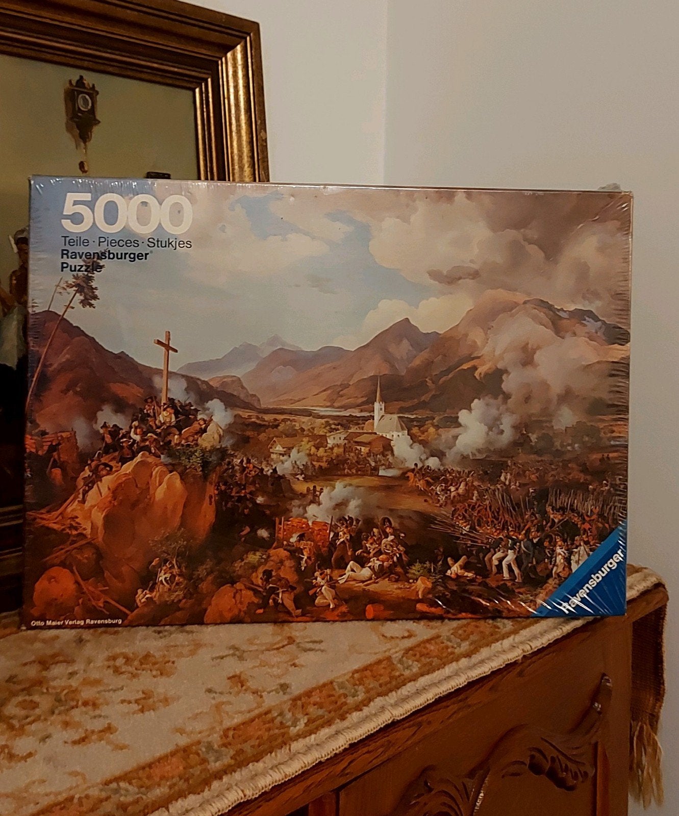 Zeldzame Ravensburger puzzel 1978 De laatste slag om Tirol.., Antiek en Kunst, Kunst | Schilderijen | Klassiek, Ophalen of Verzenden