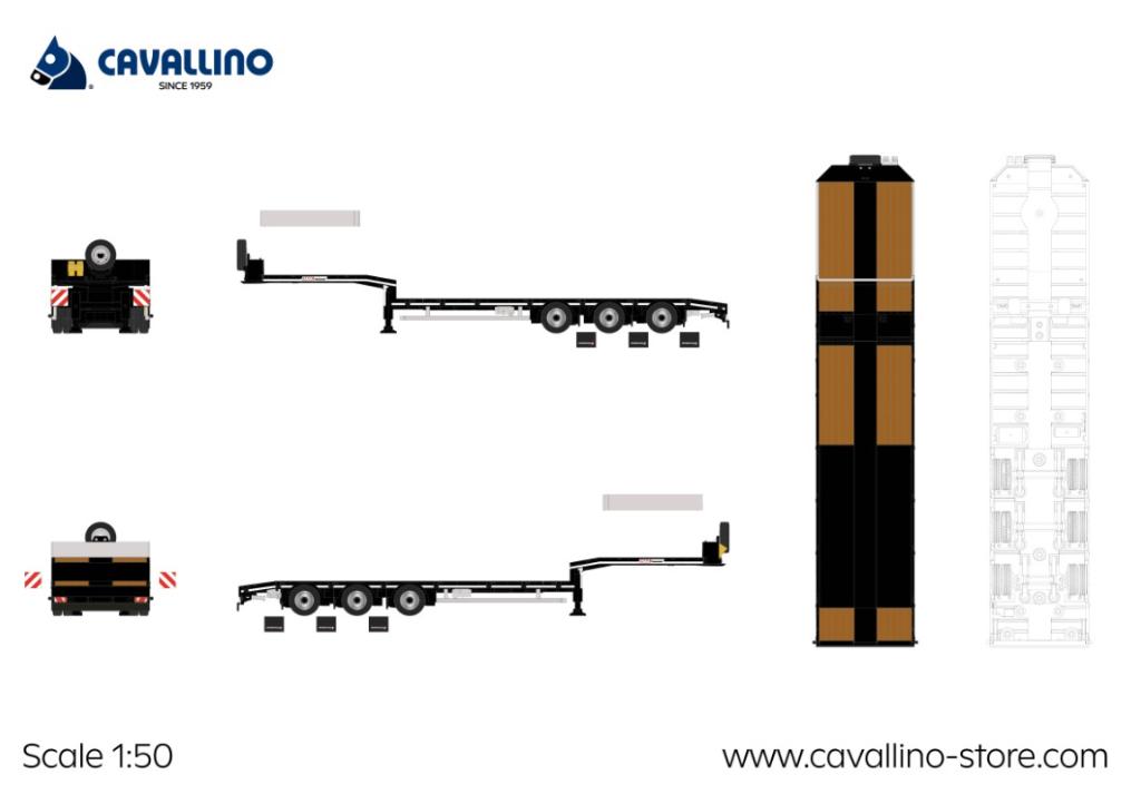 Cavallino Basic - Semi Dieplader 3 as, Ophalen of Verzenden, Nieuw, Bus of Vrachtwagen, Overige merken