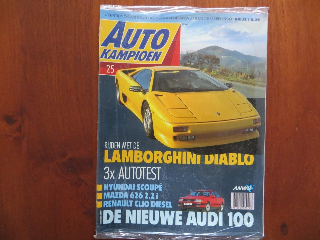 Autokampioen 25 1990 Lamborghini Diablo, Hyundai Scoupé, Verzenden, Nieuw, Audi