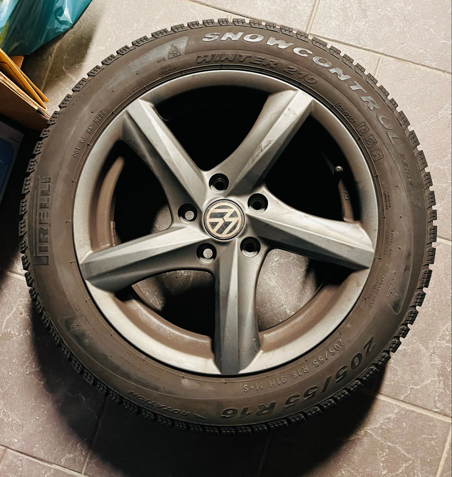 4 stuks 16 inch VW Aspen velgen antraciet, Ophalen, Gebruikt, 16 inch, Banden en Velgen