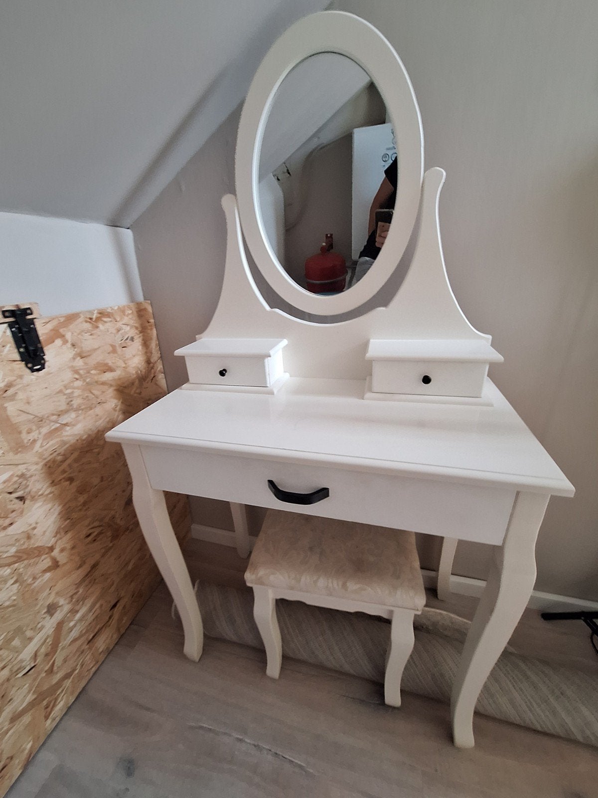 Make-up tafel met bankje - Opknapper!, Ophalen, Gebruikt, 50 tot 100 cm, Minder dan 100 cm