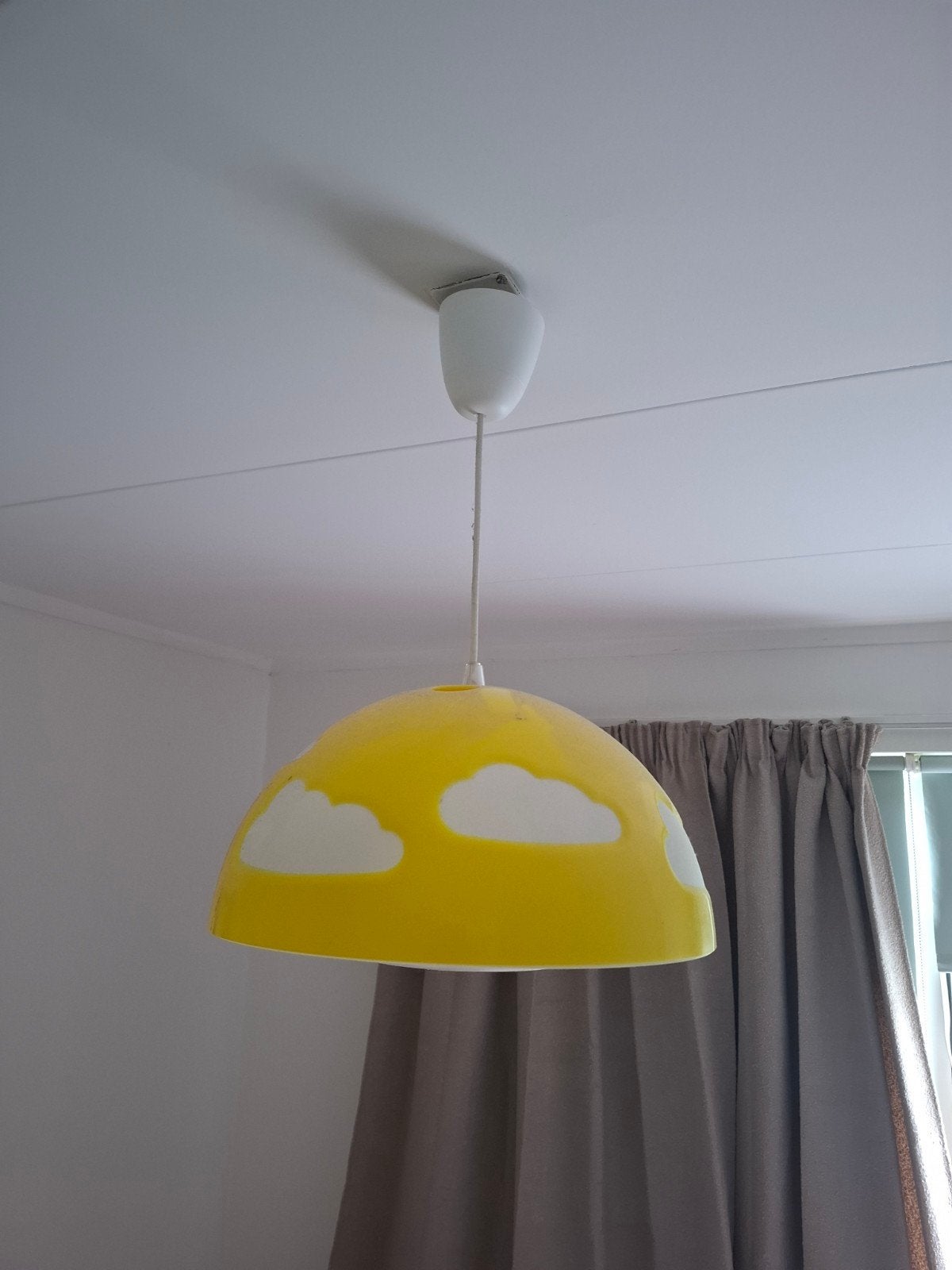 Gele hanglamp met wolkenpatroon, Ophalen, Gebruikt, Minder dan 25 cm, Minder dan 100 cm