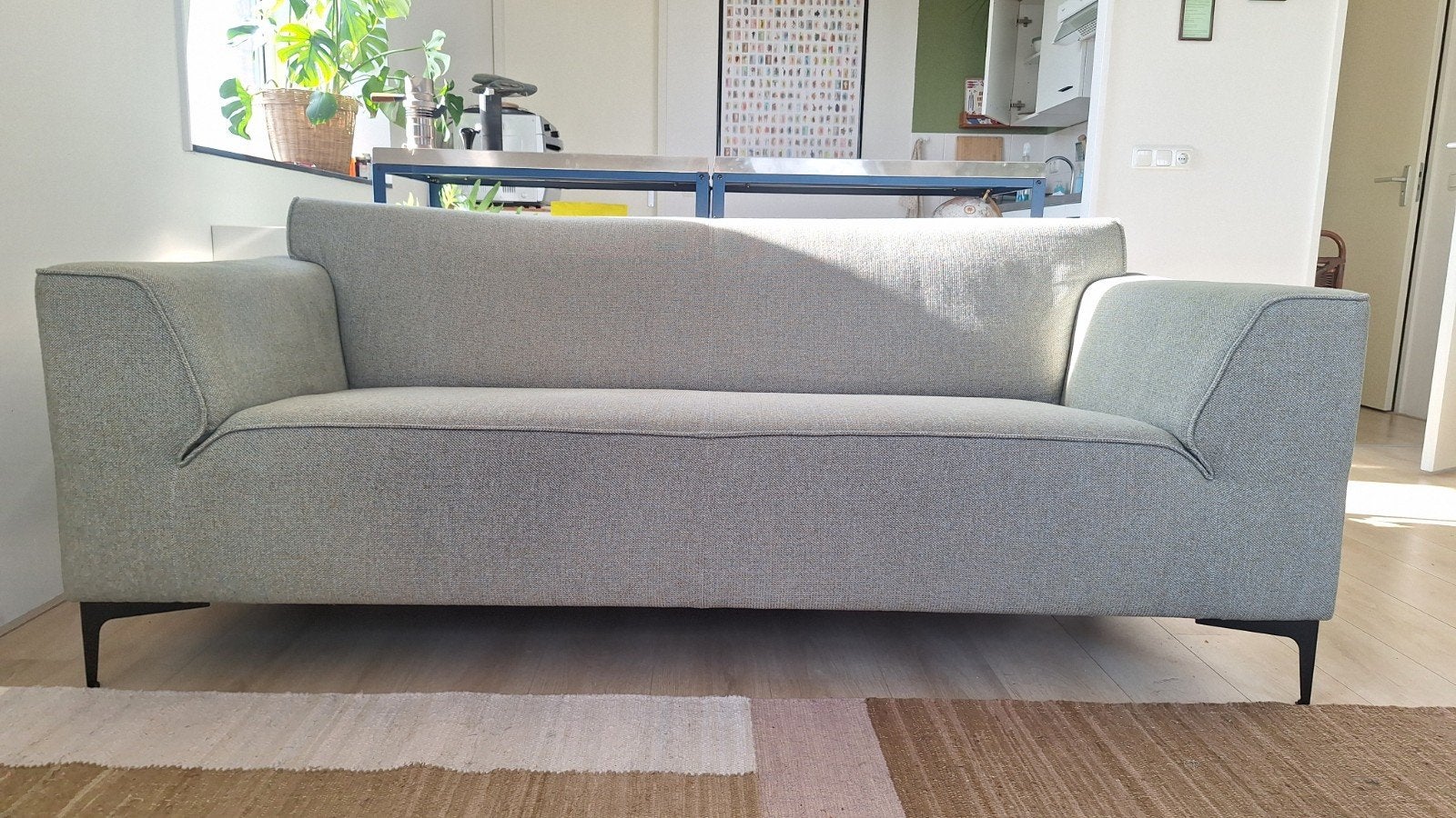 Grey/Green Sofa - Baenks - 197cm, Overige maten, 150 tot 200 cm, 75 tot 100 cm, Ophalen of Verzenden