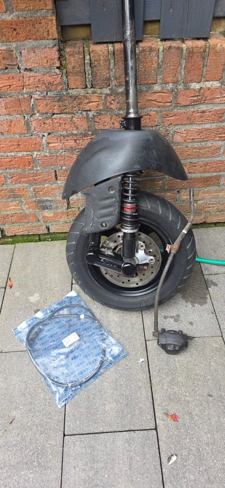 Mono voorvork Zip SP - Versterkt met buis, Fietsen en Brommers, Ophalen of Verzenden, Gebruikt, Overige typen, Piaggio