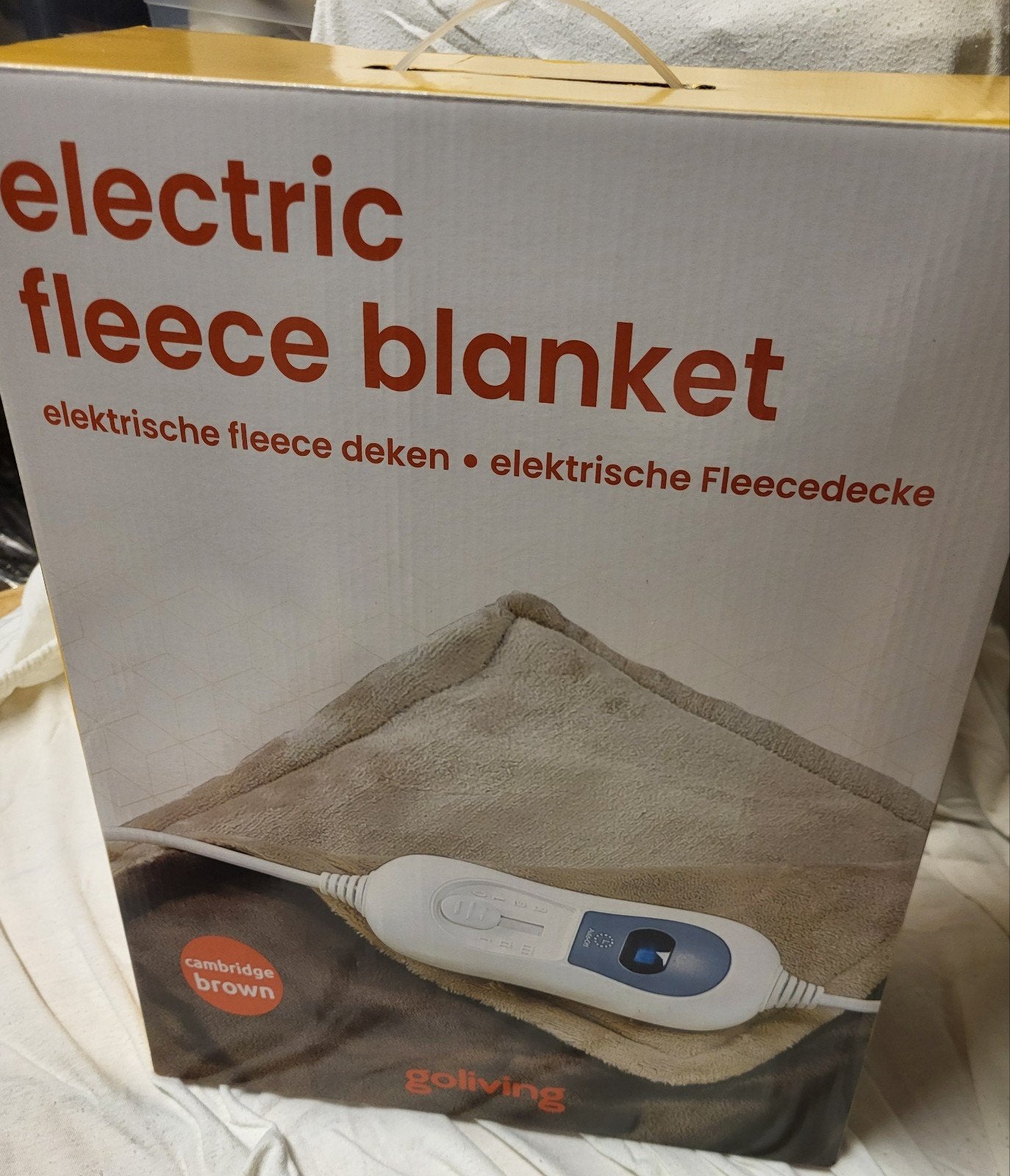 Elektrische fleece deken, Eenpersoons, Beige, Nieuw, Ophalen of Verzenden