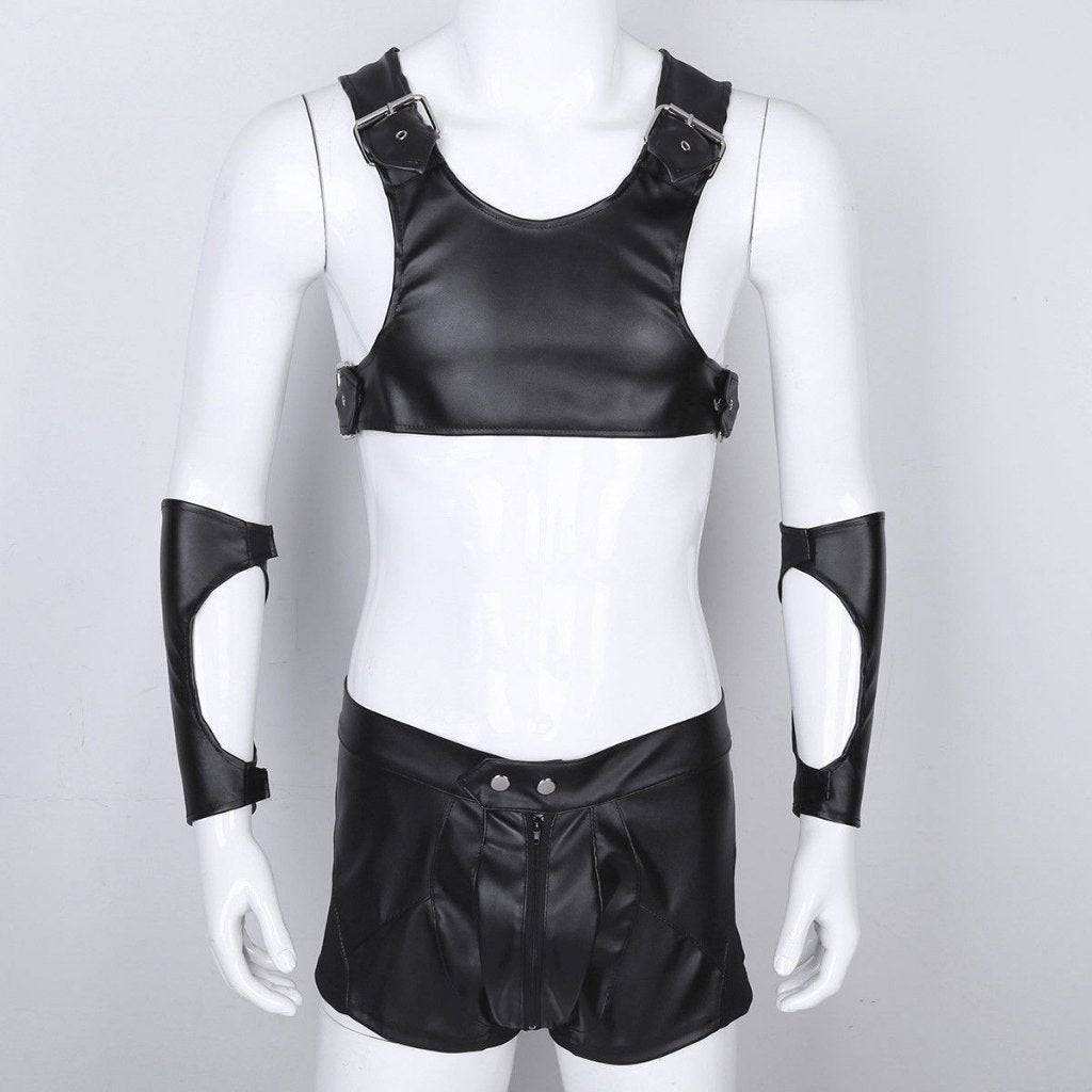 Gladiator pak (heren leren look wetlook romeins), Kleding | Heren, Verzenden, Nieuw, Overige maten, Kleding