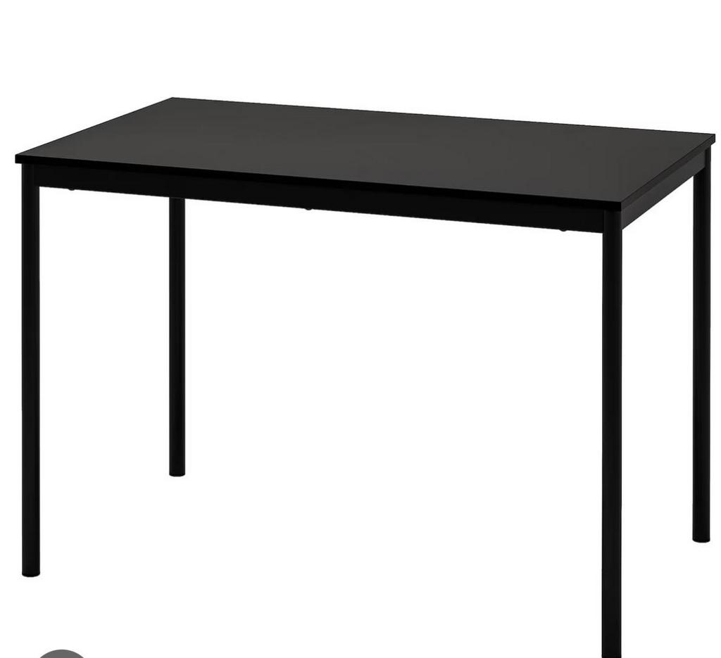 Ikea tafel Tärandö zwart 110 x 67 x 75, Gebruikt, 100 tot 150 cm, 50 tot 100 cm, Rechthoekig