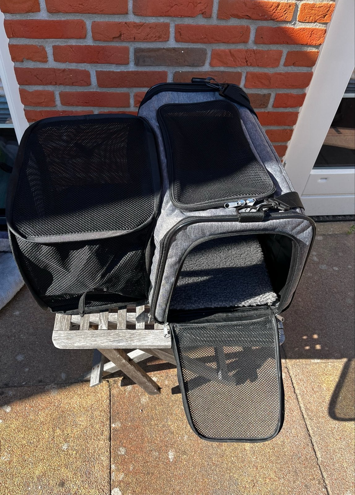 Katten-/honden reistas incl.  ren – tot 12 kg – grijs, Dieren en Toebehoren, Ophalen
