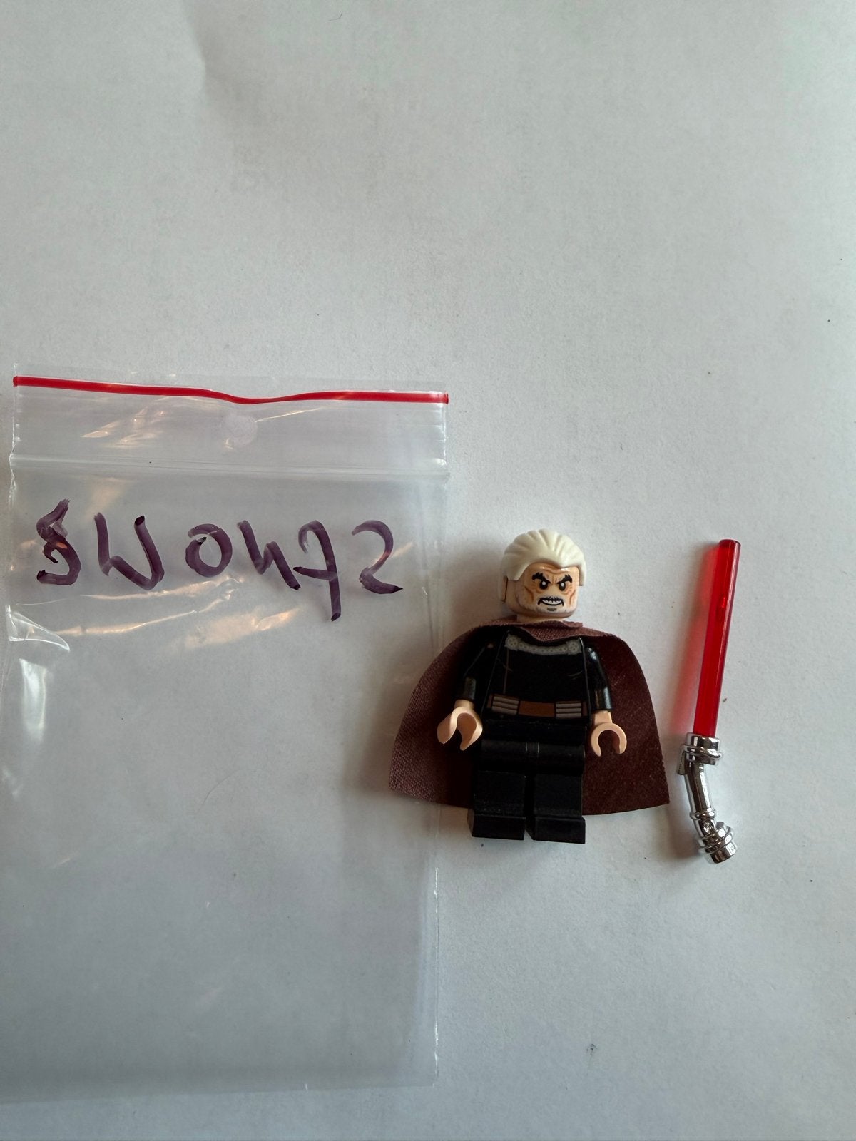 Lego Star Wars SW0472 Count Dooku minifiguur met lichtzwaard, Ophalen of Verzenden, Zo goed als nieuw, Lego