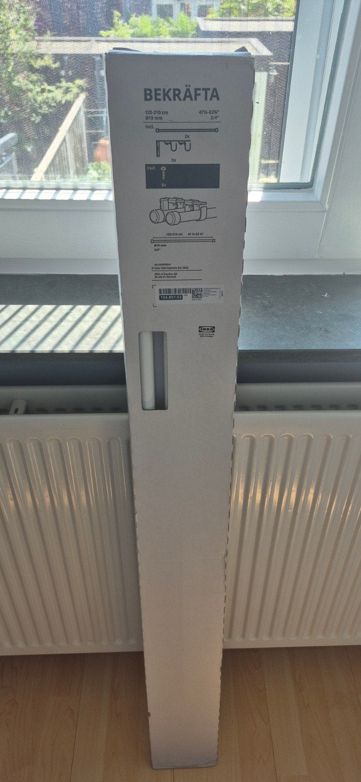Nieuw - IKEA Bekräfta Gordijnroedeset wit/ white, Ophalen, Wit, Metaal, Nieuw