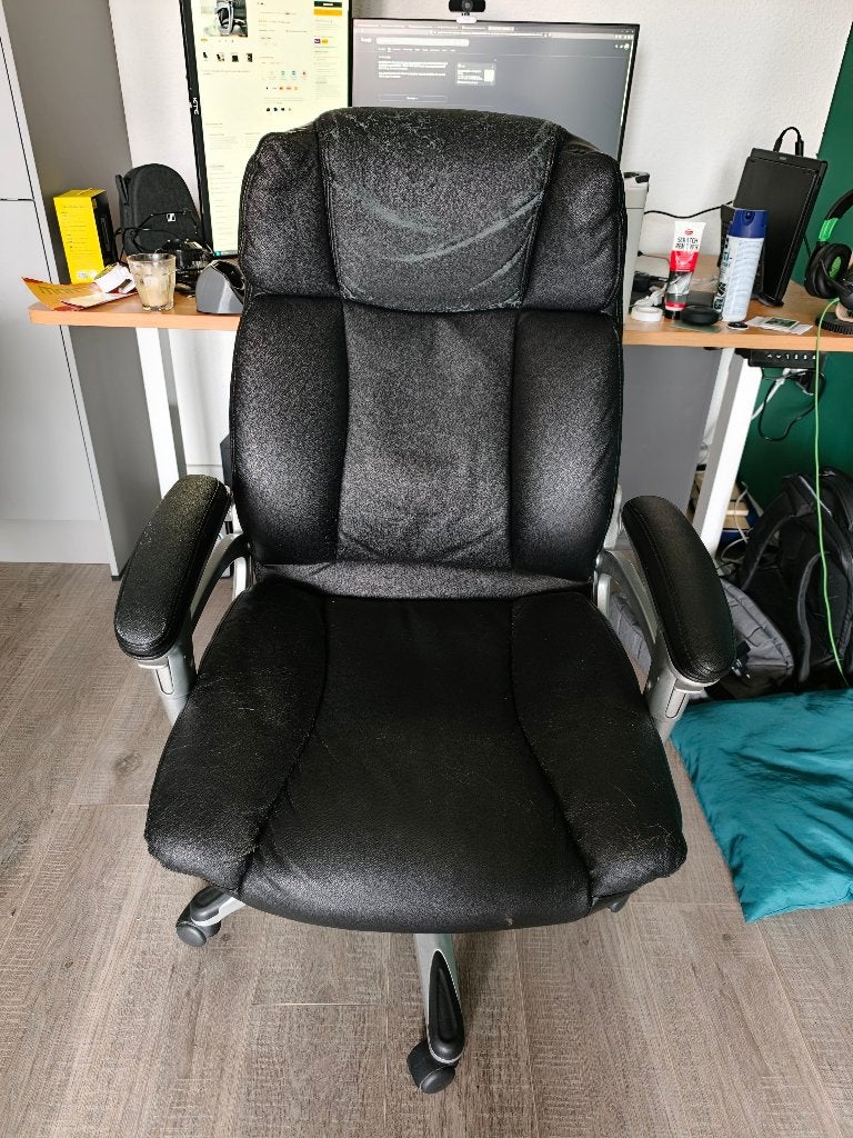 Manager bureaustoel Staples, Huis en Inrichting, Bureaustoelen, Gebruikt, Bureaustoel, Zwart, Ergonomisch, Ophalen