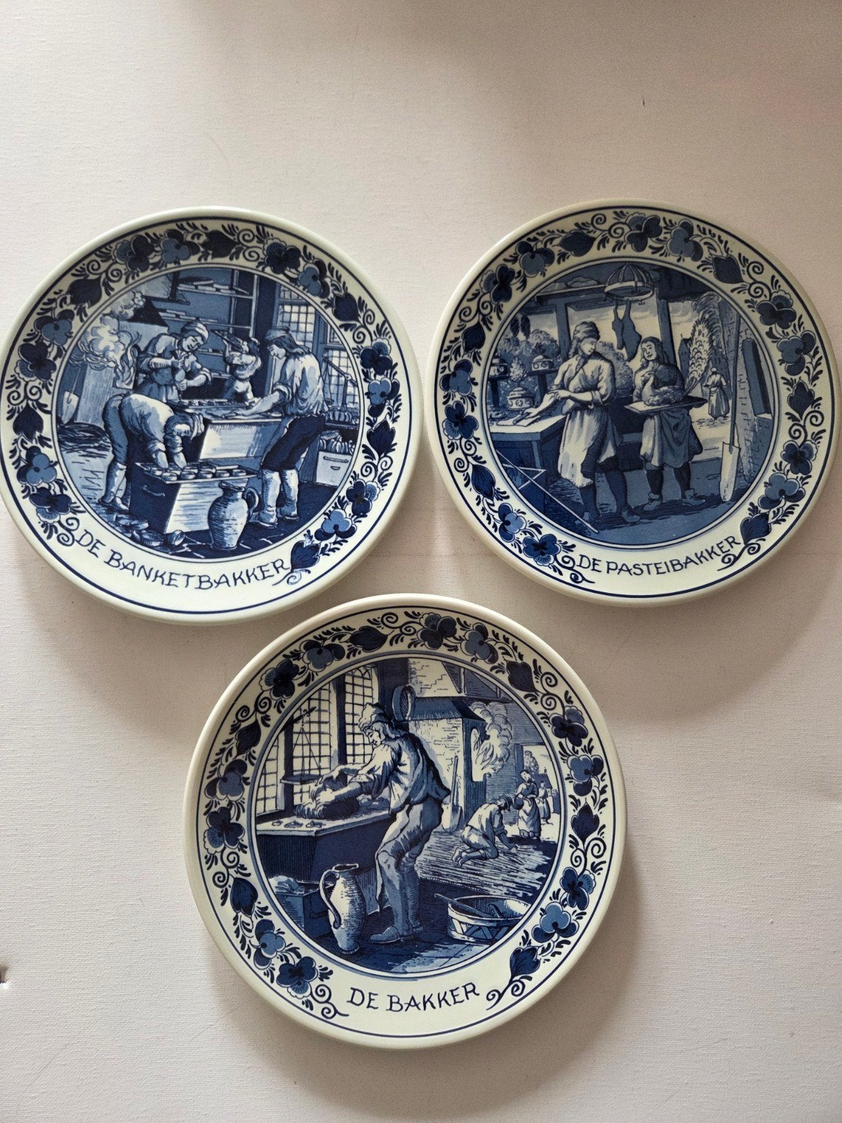 Royal Goedewaagen Delfts Blauw Bakker Thema Wandborden Set, Antiek en Kunst, Antiek | Wandborden en Tegels, Ophalen of Verzenden