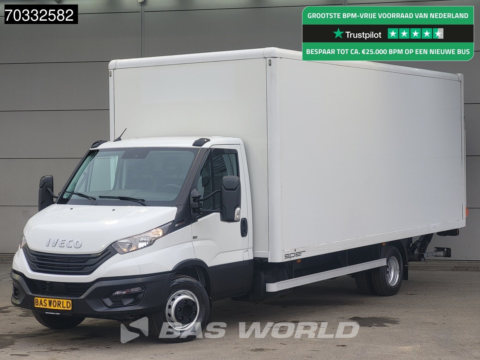 Iveco Daily 72C21 3.0L Automaat 1000KG Laadklep Luchtvering, Automaat, Stof, Gebruikt, Euro 6