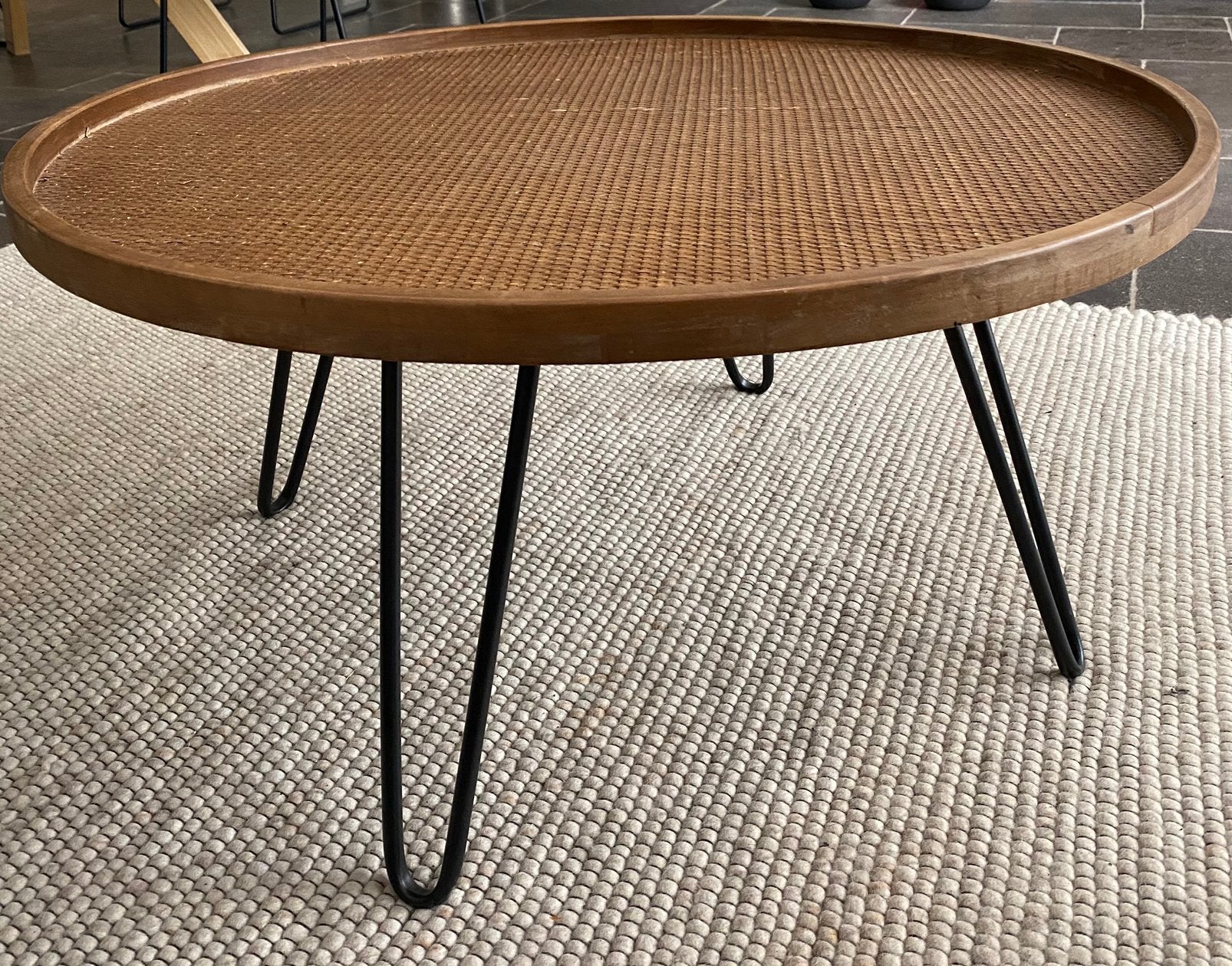 By-Boo Drax Salontafel - Eikenhout & IJzer - Bruin, Ophalen, Gebruikt, 50 tot 100 cm, 5 – 50