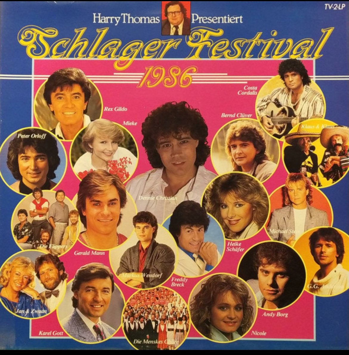 Viny AKTIE Schlager Festival 1986 Dubbel LP Diverse Artiest, Inclusief binnenhoes, Ophalen of Verzenden, Zo goed als nieuw, 12 inch