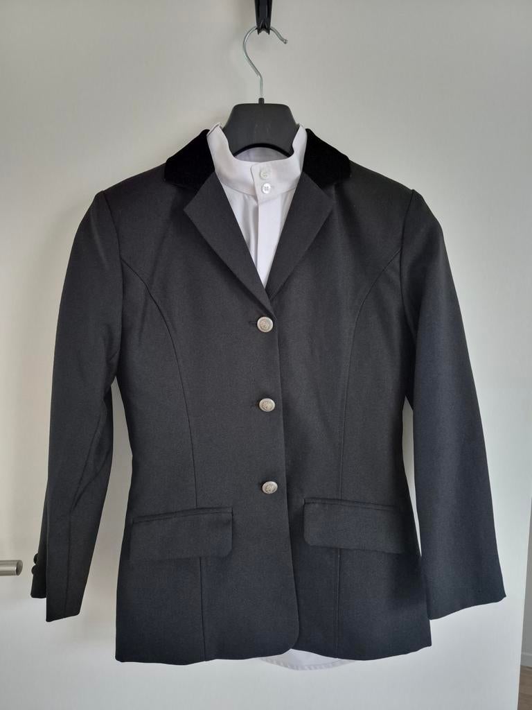 Wedstrijdjasje en blouse maat 152, Dieren en Toebehoren, Paardrijkleding, Ophalen of Verzenden, Dressuur, Kinderen, Bovenkleding