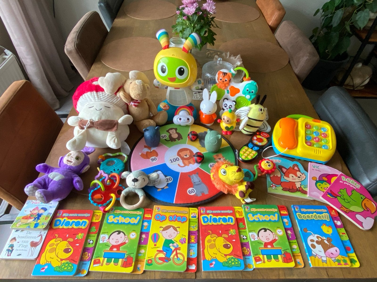 Baby/peuter speelgoed met 6 'Mijn Eerste Woordjes' boekjes, Ophalen, Zo goed als nieuw, Overige typen