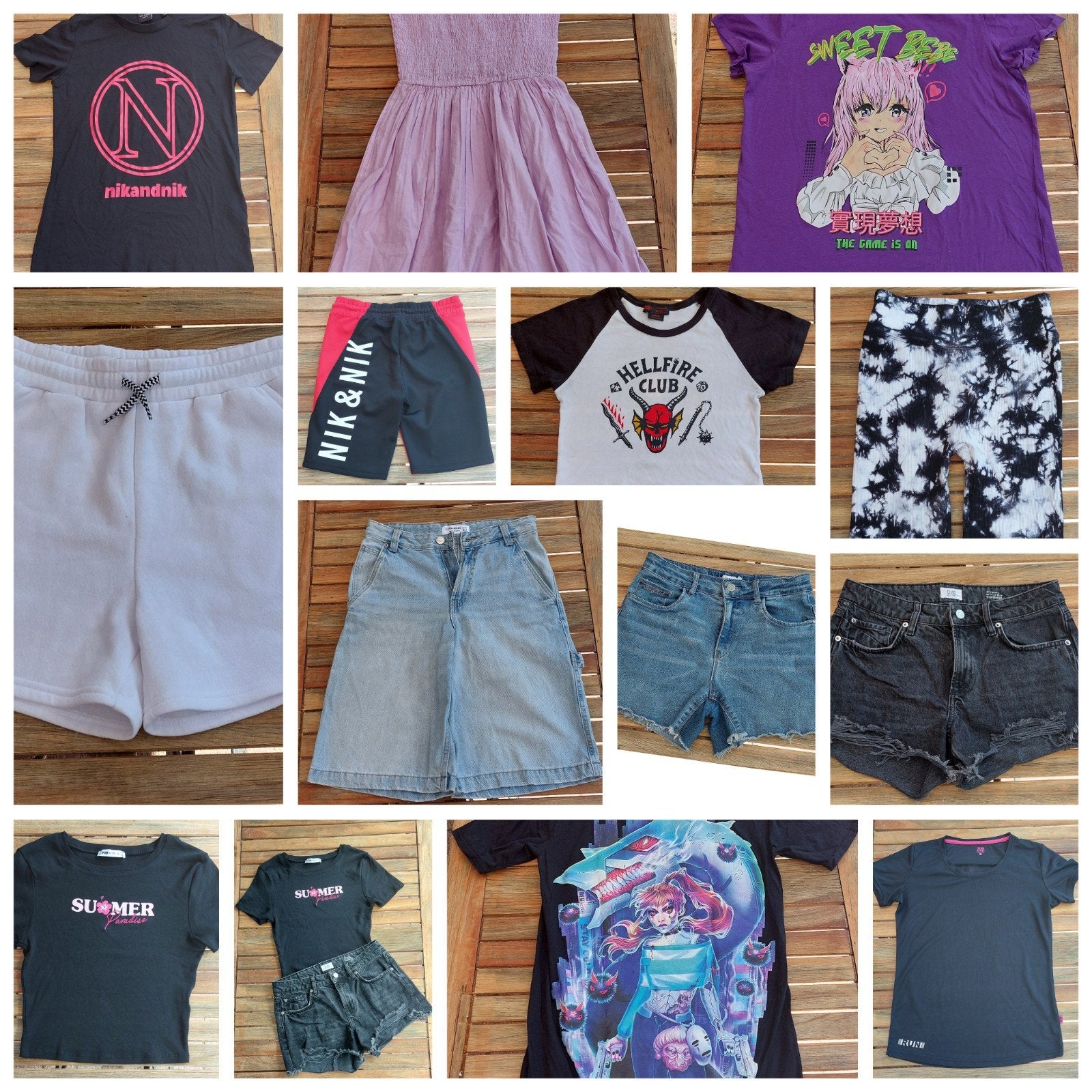 Zomer kledingpakket 15 delig badpak blackpink - 158-164 / S, Ophalen, Zo goed als nieuw, Maat 158