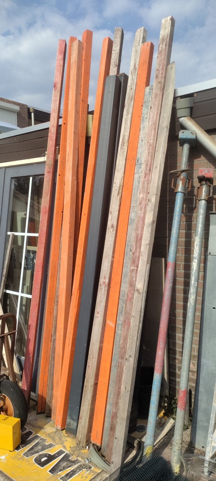 Metselprofiel stel profiel rechte meerlagen, Ophalen, Overige houtsoorten, 50 mm of meer, Balk