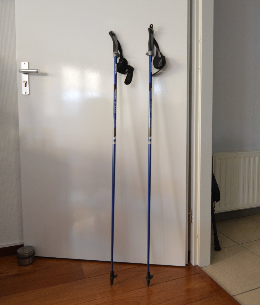 Nordic Walker stokken, Exel Sport, 125cm, Carbon, Sport en Fitness, Ophalen, Gebruikt, Wandelstok
