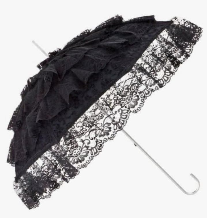 Von Lilienfeld Paraplu / Draag Parasol Zwart Kant Nieuw!, Sieraden, Tassen en Uiterlijk, Paraplu's, Nieuw, Zwart, Ophalen of Verzenden