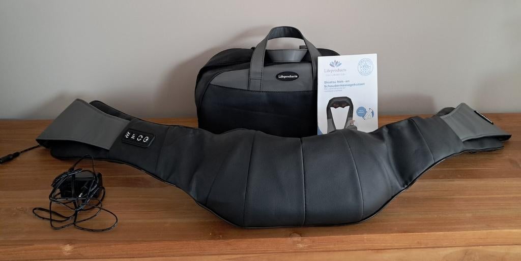 LifeProducts Shiatsu Nek- en Schoudermassagekussen, Ophalen of Verzenden, Zo goed als nieuw, Massagestoel of Kussen