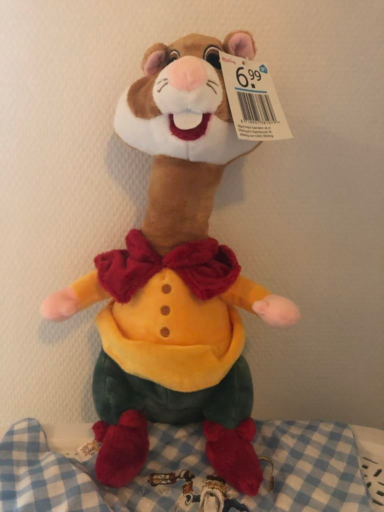 Efteling Langnek Hamster Albert Heijn Knuffel Nieuw, Ophalen of Verzenden, Nieuw, Overige typen