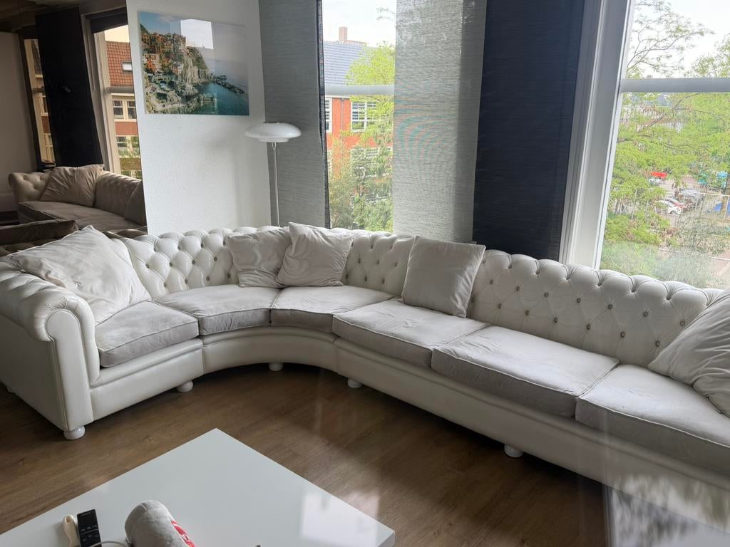 chesterfield hoekbank, Ophalen of Verzenden, Gebruikt