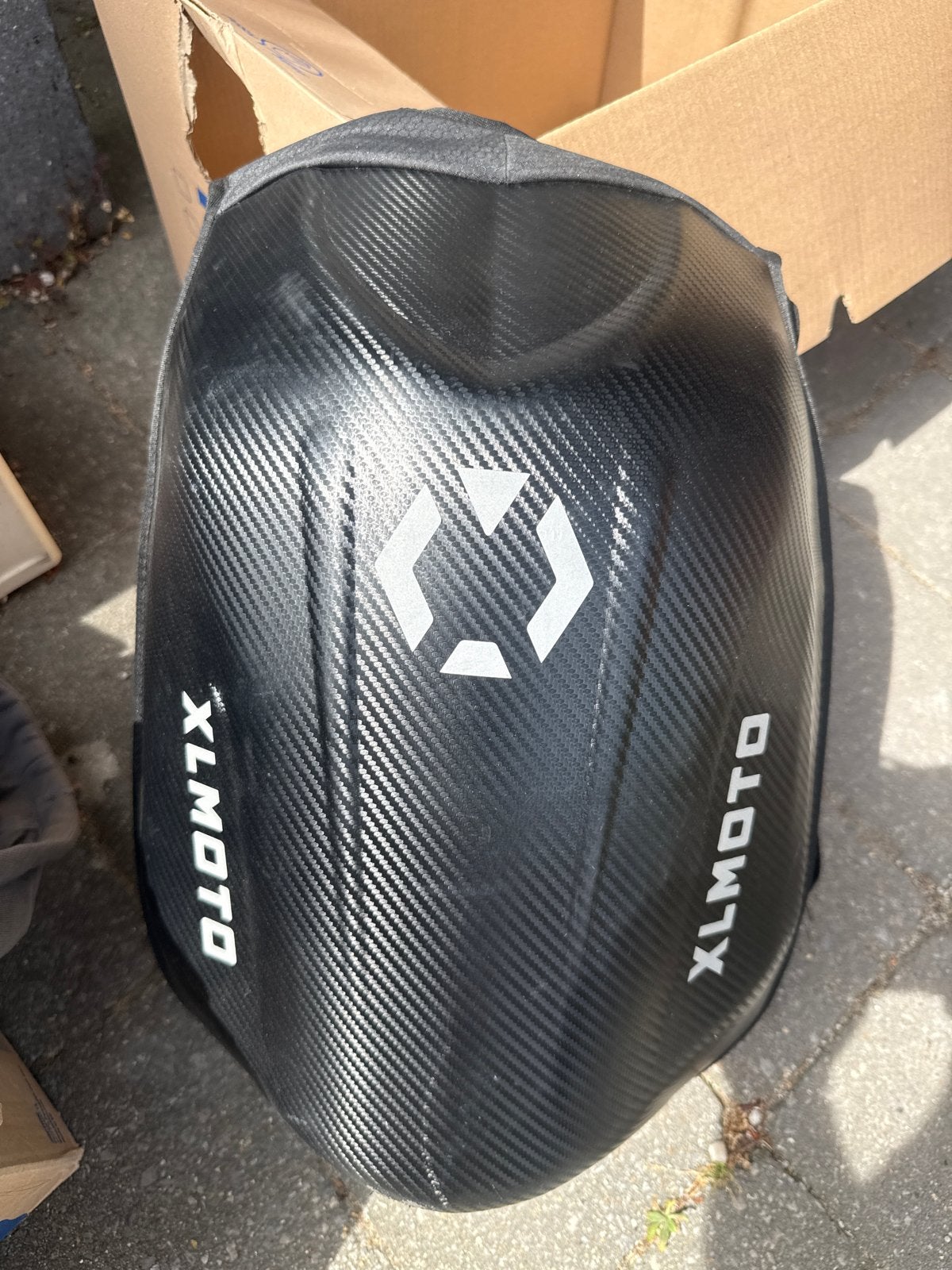 XLMOTO Carbon Look Motorrugzak, Motoren, Ophalen, Gebruikt