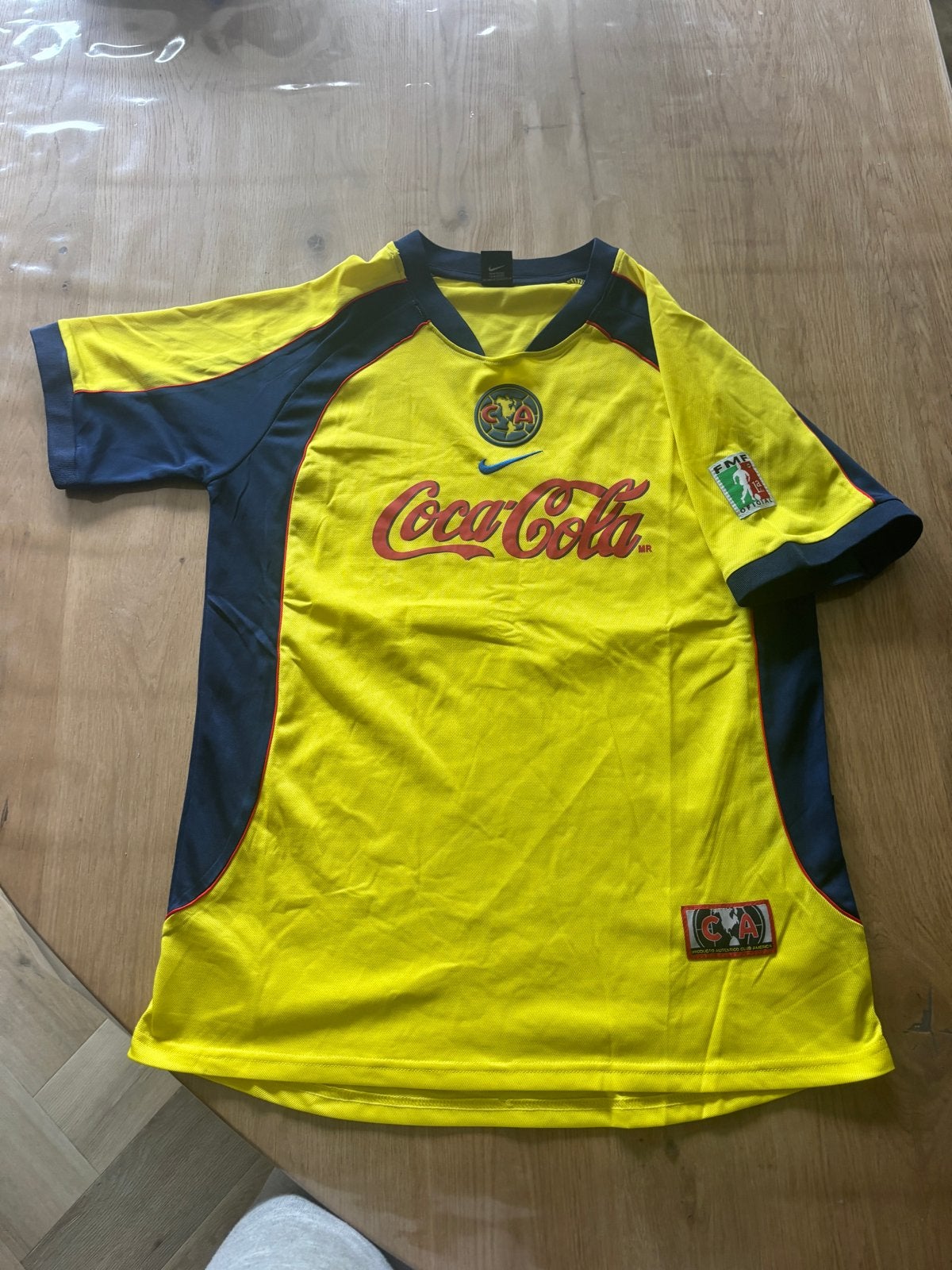 Retro Club America voetbalshirt - normale pasvorm, Kleding | Heren, Sportkleding, Maat 52/54 (L), Geel, Nieuw, Ophalen of Verzenden