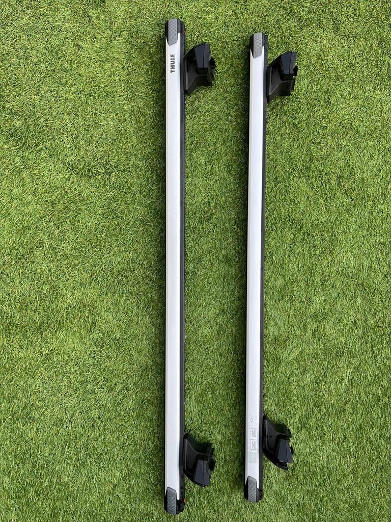 Thule SlideBar 127 dakdragers 2-pack zwart en evo Flush Rail, Auto diversen, Dakdragers, Ophalen