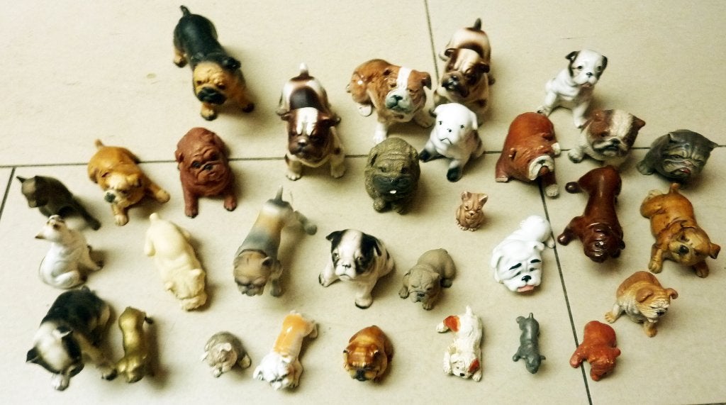 Diverse Engelse Bulldog Beeldjes, Ophalen, Zo goed als nieuw, Hond of Kat, Beeldje of Figuurtje