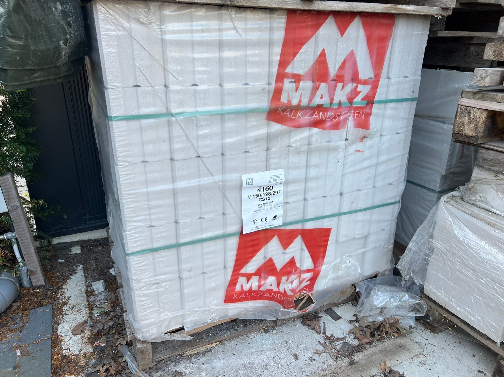 Velling Lijmblokken 150x198x297, Ophalen of Verzenden, Zo goed als nieuw, Kalkzandstenen